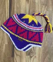 шапка для бани woodson viking вязаная pinky орнамент 1 косичка (розовая)