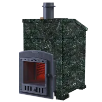 печь для бани gfs гром 30п2 в облицовке президент 1000/40 серпентинит (верх.)