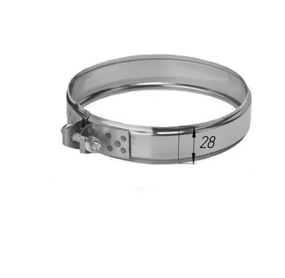 хомут феррум обжимной нерж.(430/0,5 мм), ф130 черный #