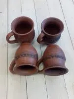 кружка глиняная 0,2л, чайная, ручная работа, шд