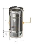 заслонка феррум (шибер поворотный) нержавеющая (439/0,8мм), ф200 #