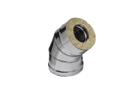 колено феррум утепленное угол 135° нержавеющее (430/1,0мм)/зеркальное, ф150/210, по воде #