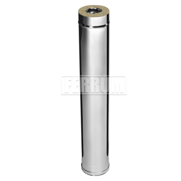 дымоход феррум утепленный нержавеющий (430/0,5мм)/оцинкованный ф110/200 l=1м по воде #