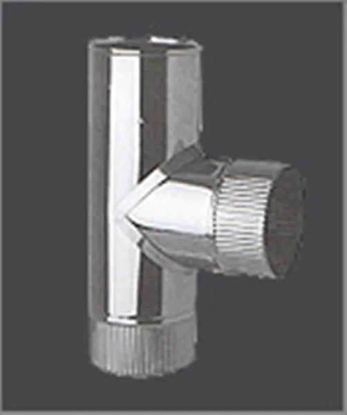 тройник феррум угол 90°, нержавеющий (430/0,8мм), ф160, по дыму #